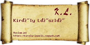 Király László névjegykártya