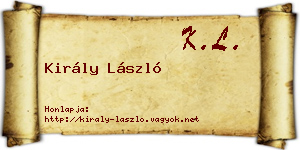 Király László névjegykártya