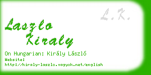 laszlo kiraly business card