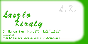 laszlo kiraly business card